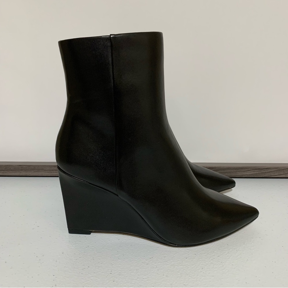Sanctuary Women's Pacer Wedge Bootie Leather-Size 6 NWT